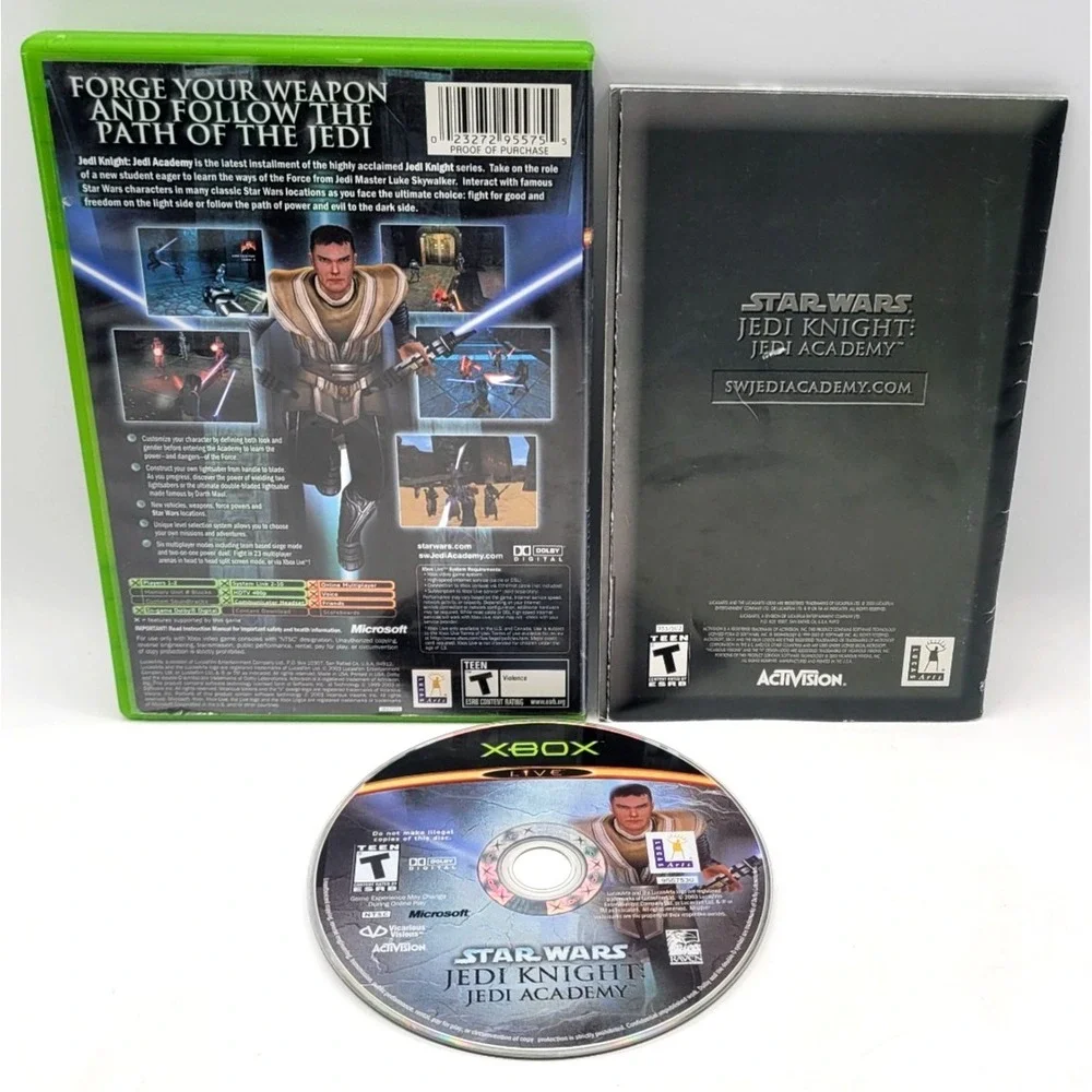 Star Wars Jedi Knight: Jedi Academy -‎ Microsoft Xbox CIB COMPLETE IN BOX